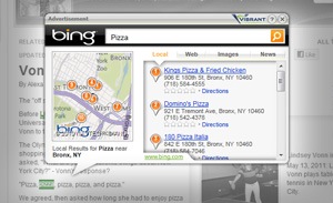 Bing Convenient Search, In-Text Advertisement